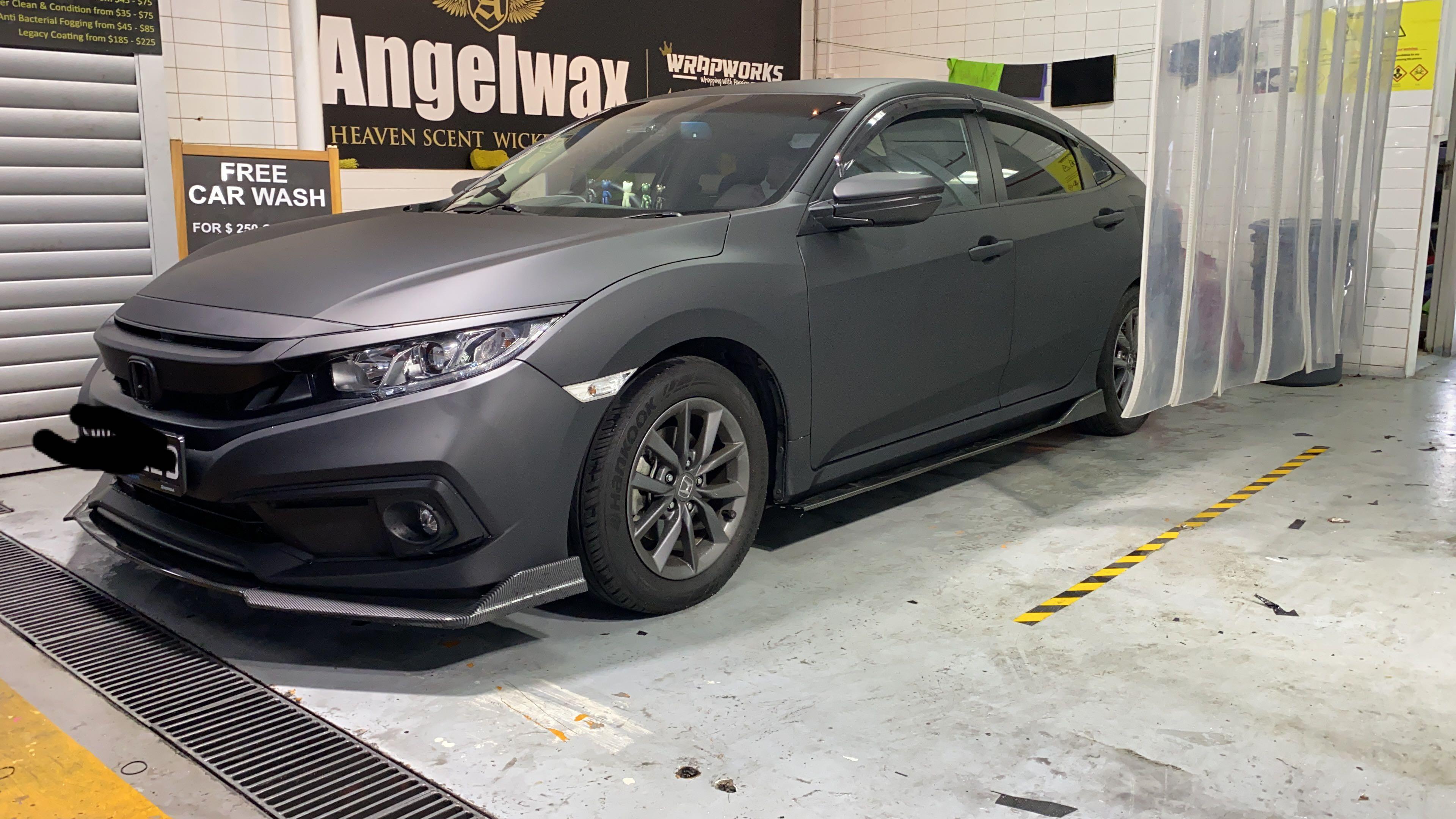 Civic full wrap super matte black, Car Accessories, Accessories on