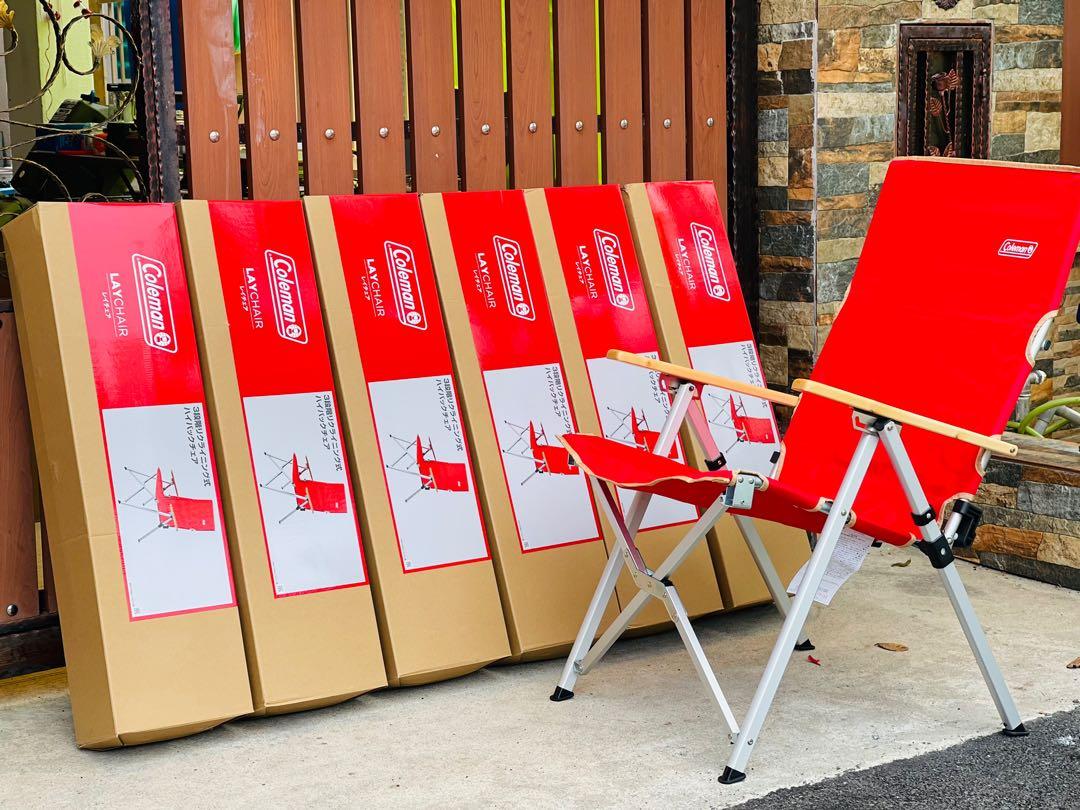Coleman sling chair red discount