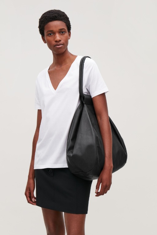 Cos leather tote bag discount
