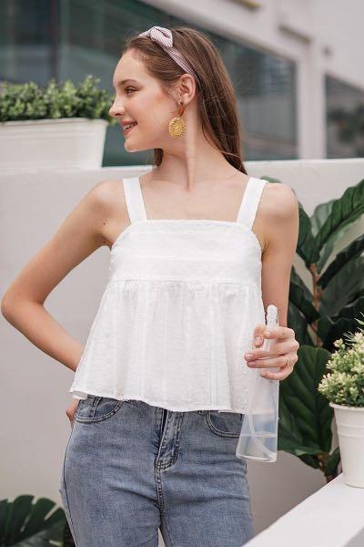 ANIKA BABYDOLL TOP #MADEBYLOVET (WHITE)