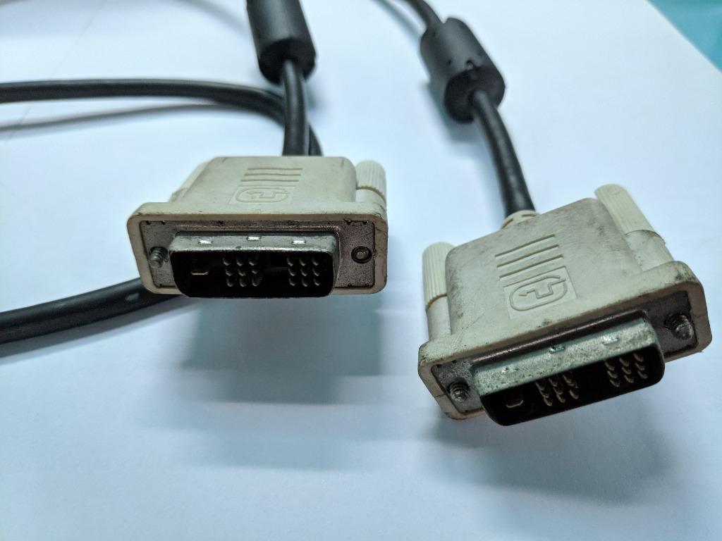 DVI Cable (Category: Cables & Adaptors) located in Manila. Submitted by notcleverwithusernames (Listing ID 1086585953, Image 1). Description: Used this on my old monitor with DVI ports, recently upgraded and don't need it anymore.