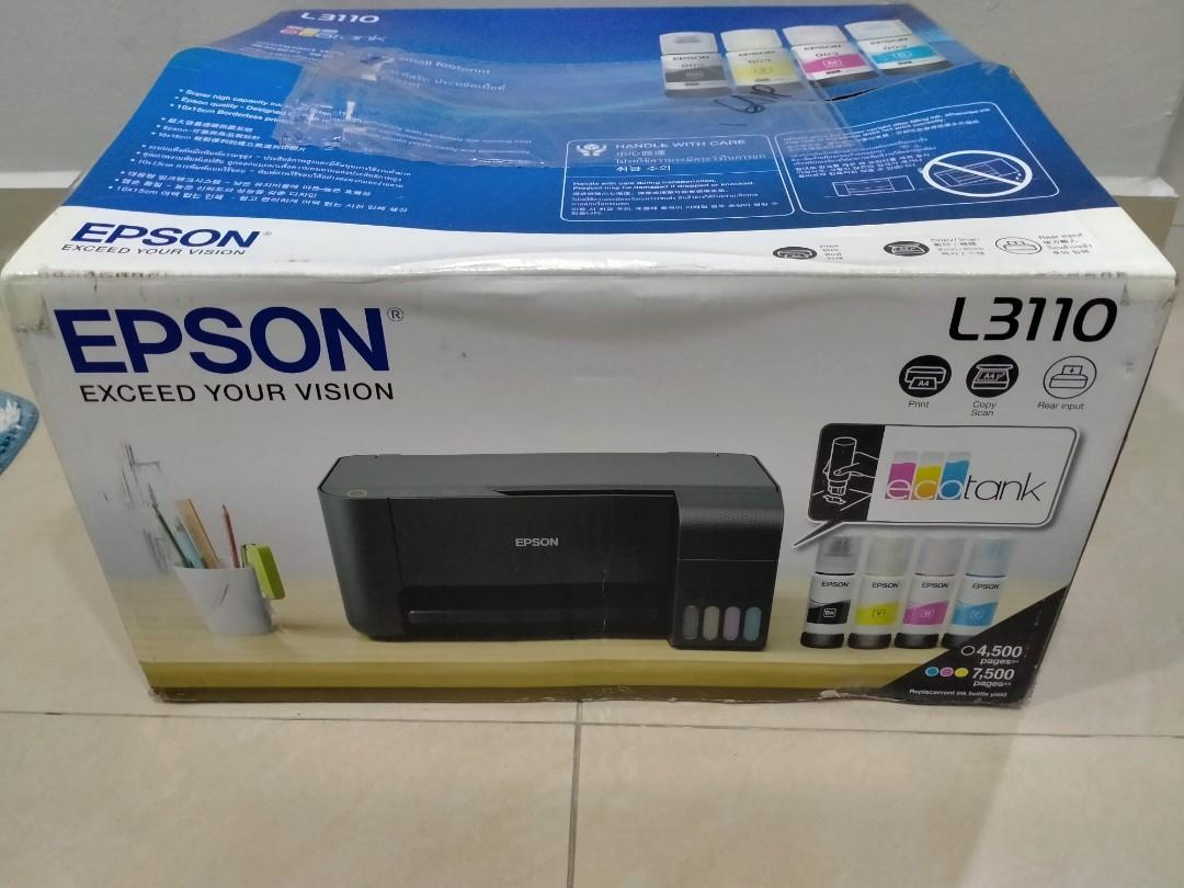 EPSON L3110 printer, Computers & Tech, Printers, Scanners & Copiers on  Carousell