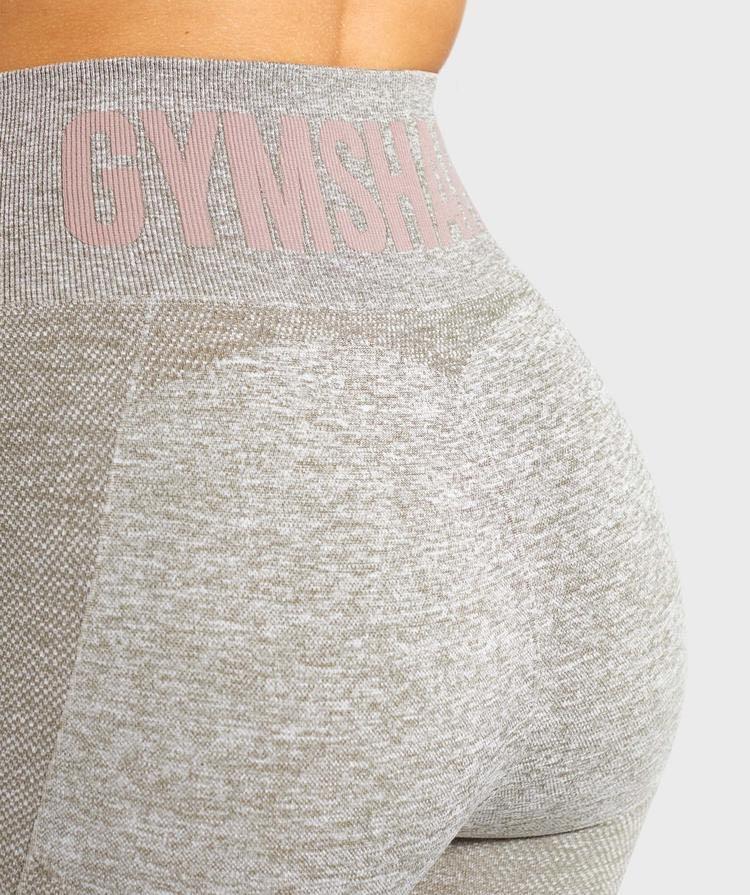 Gymshark flex high waisted legging in Khaki/blush, Women's Fashion,  Activewear on Carousell