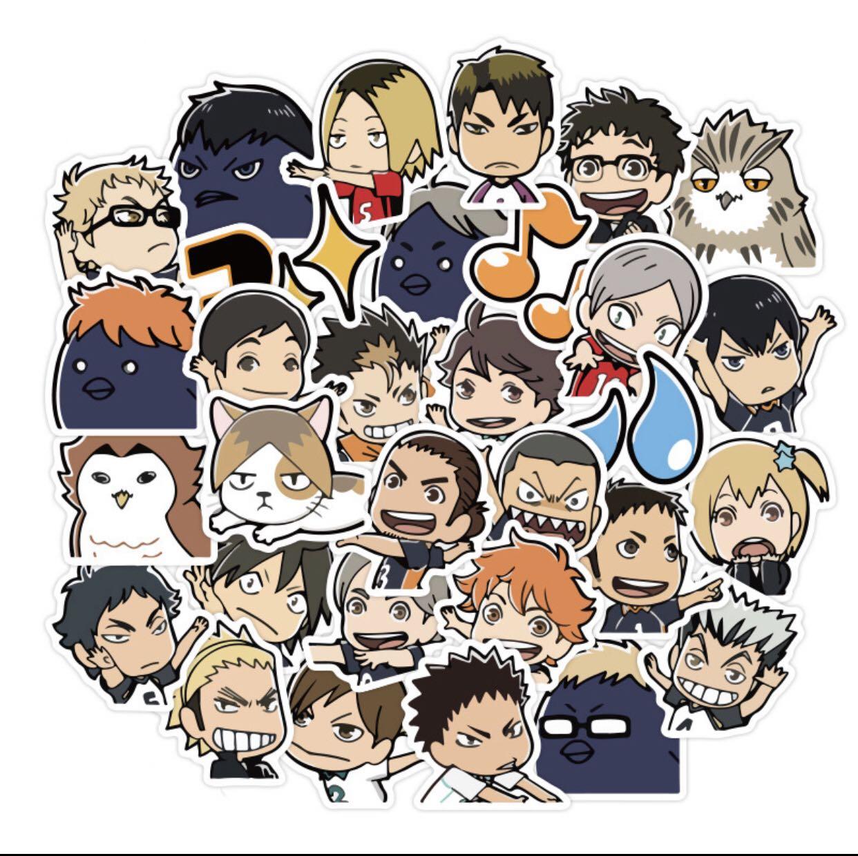 Haikyuu stickers , Hobbies & Toys, Memorabilia & Collectibles, Fan