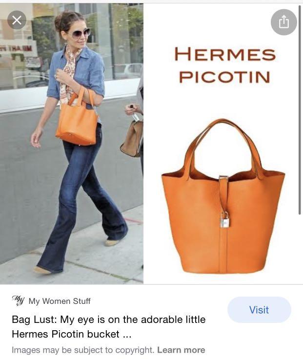 Bag Lust: My eye is on the adorable little Hermes Picotin bucket tote - My  Women Stuff