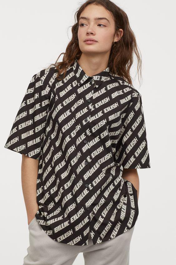 H\u0026M Billie Eilish Oversized Shirt