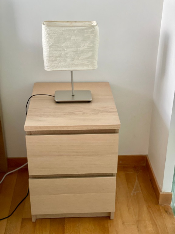 IKEA MALM Bedside Table Drawers x2 + Free Bedside Lamps!!, Furniture