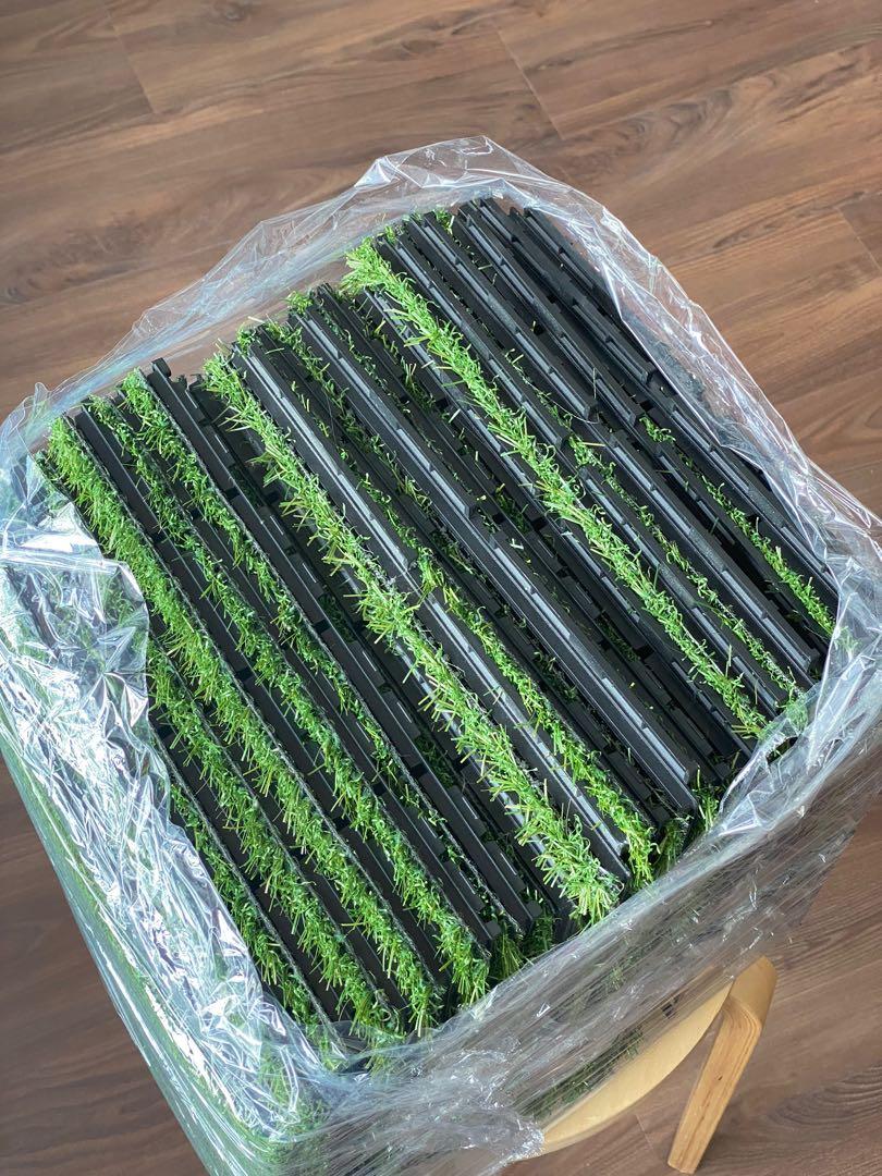 IKEA RUNNEN artificial grass x 2 sets , Furniture & Home Living, Home