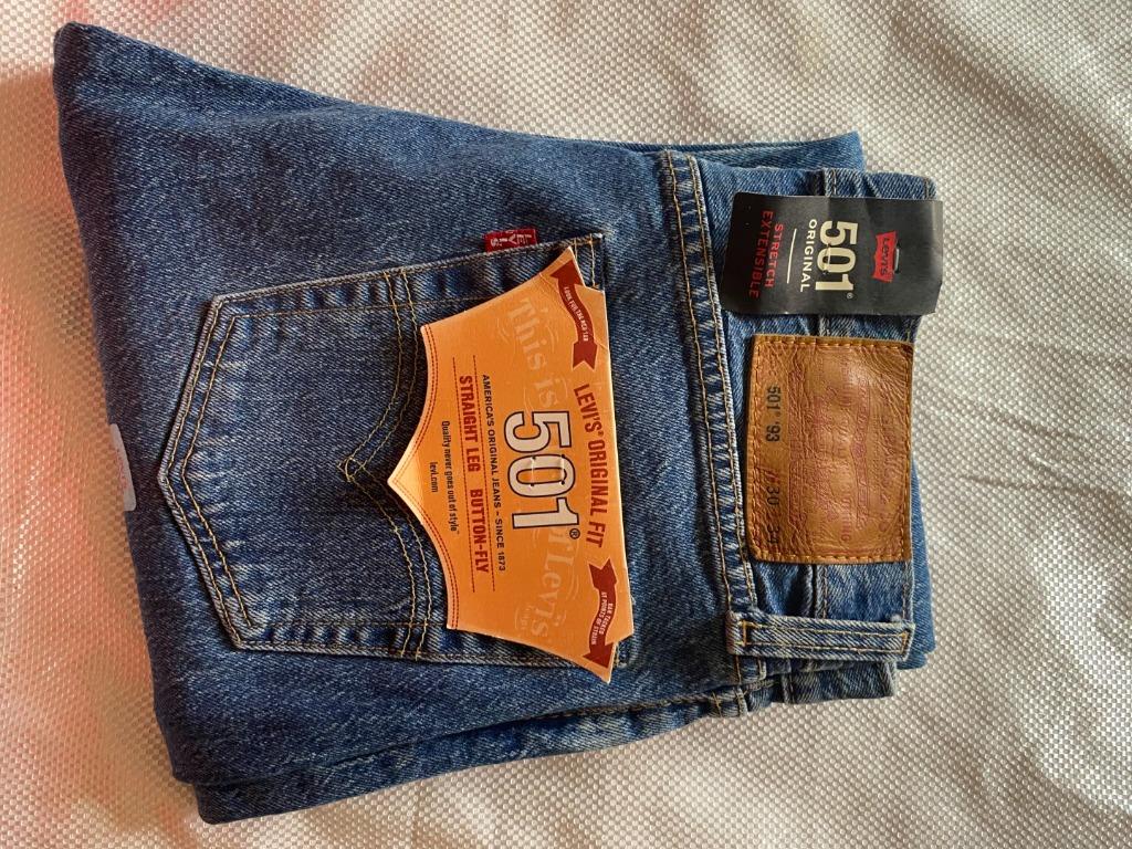 Levis 501 lot 93 w30 l34 stretch extensible | Brand New + 100 % Genuine &  Authentic Levis®. 10X Money back Guarantee., Men's Fashion, Bottoms, Jeans  on Carousell