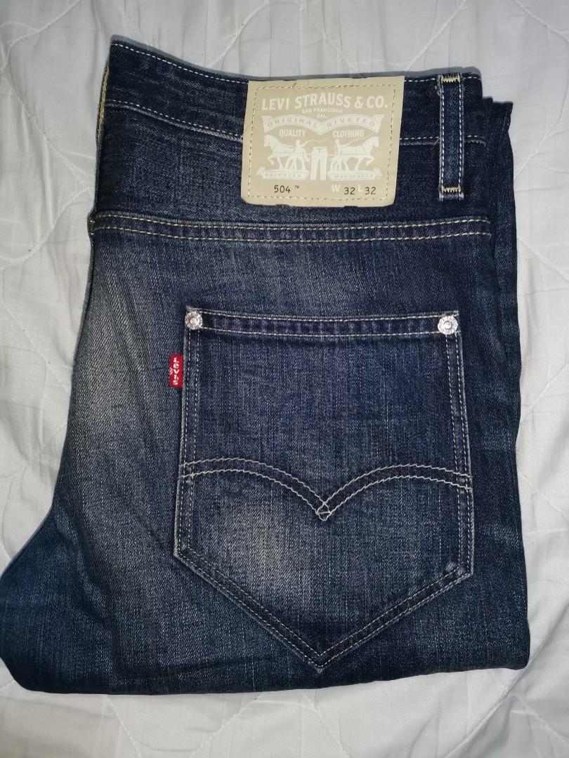 Levi's 504 White Patch Jeans, Men's Fashion, Bottoms, Jeans on Carousell