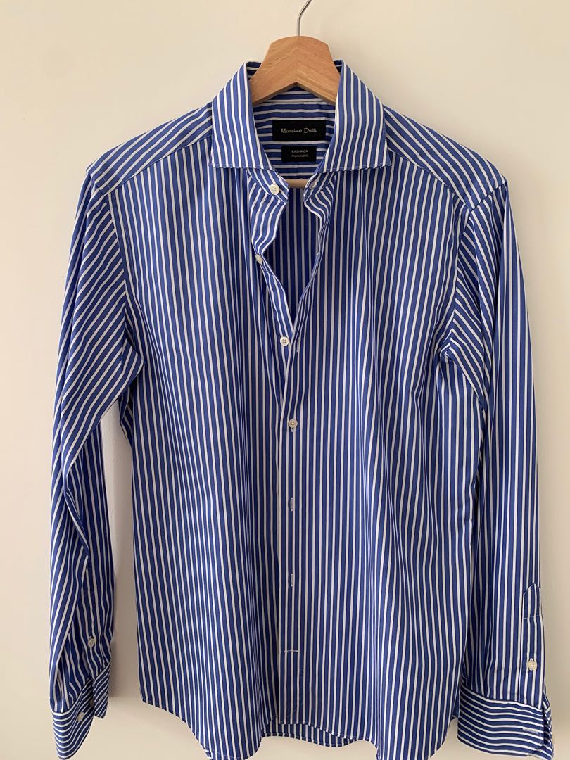 Massimo Dutti Striped Shirt 39, Men's Fashion, Tops & Sets, Formal 