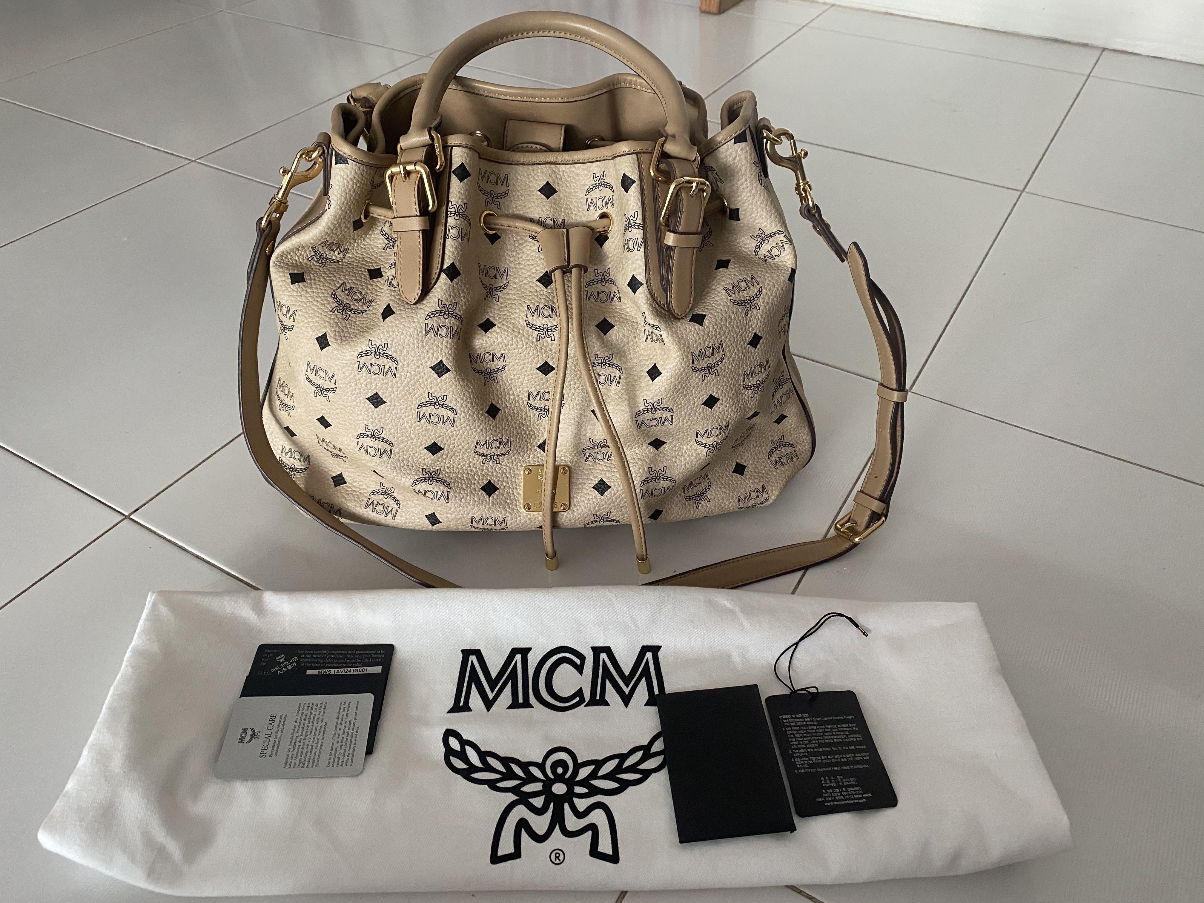 Mcm discount beige bag