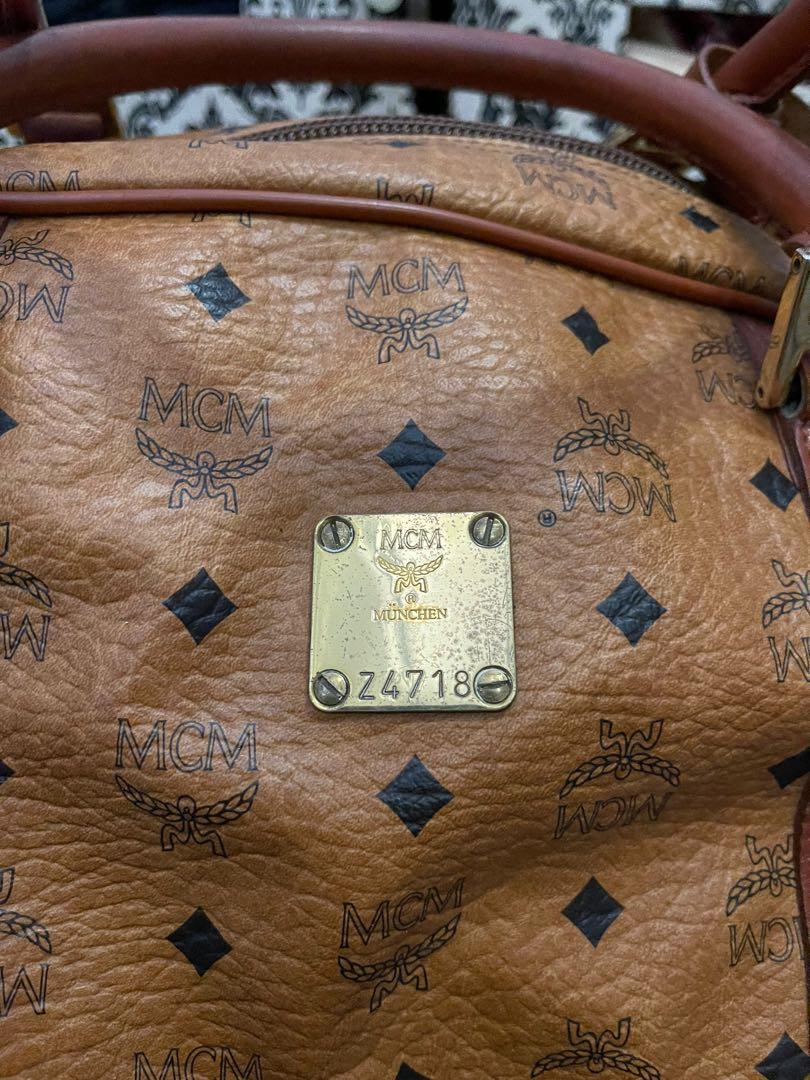 Fake mcm sales duffle bag