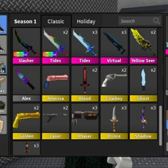 Chroma High Tier Set – MM2 Godly Guns And Knives – Roblox Murder Mystery 2