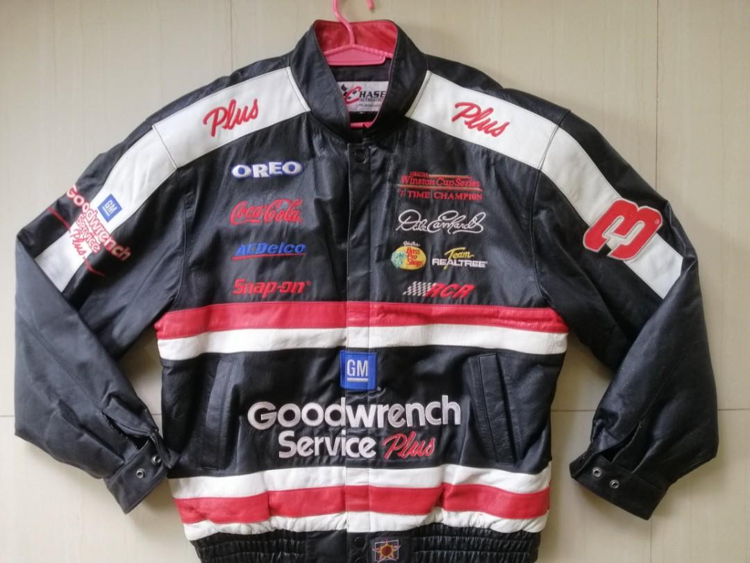 Nascar Leather Jacket Goodwrench Dale Earnhardt Racing Jacket, Men's ...