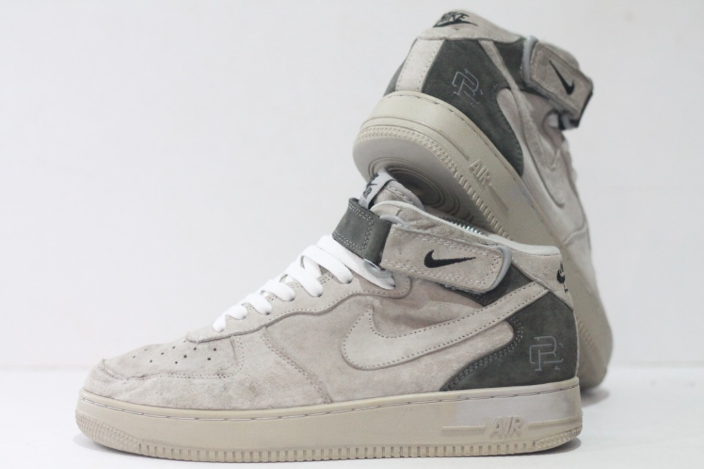 NIKE Air Force 1 High Cut Shoe Grey Size 7 UK Men s Fashion