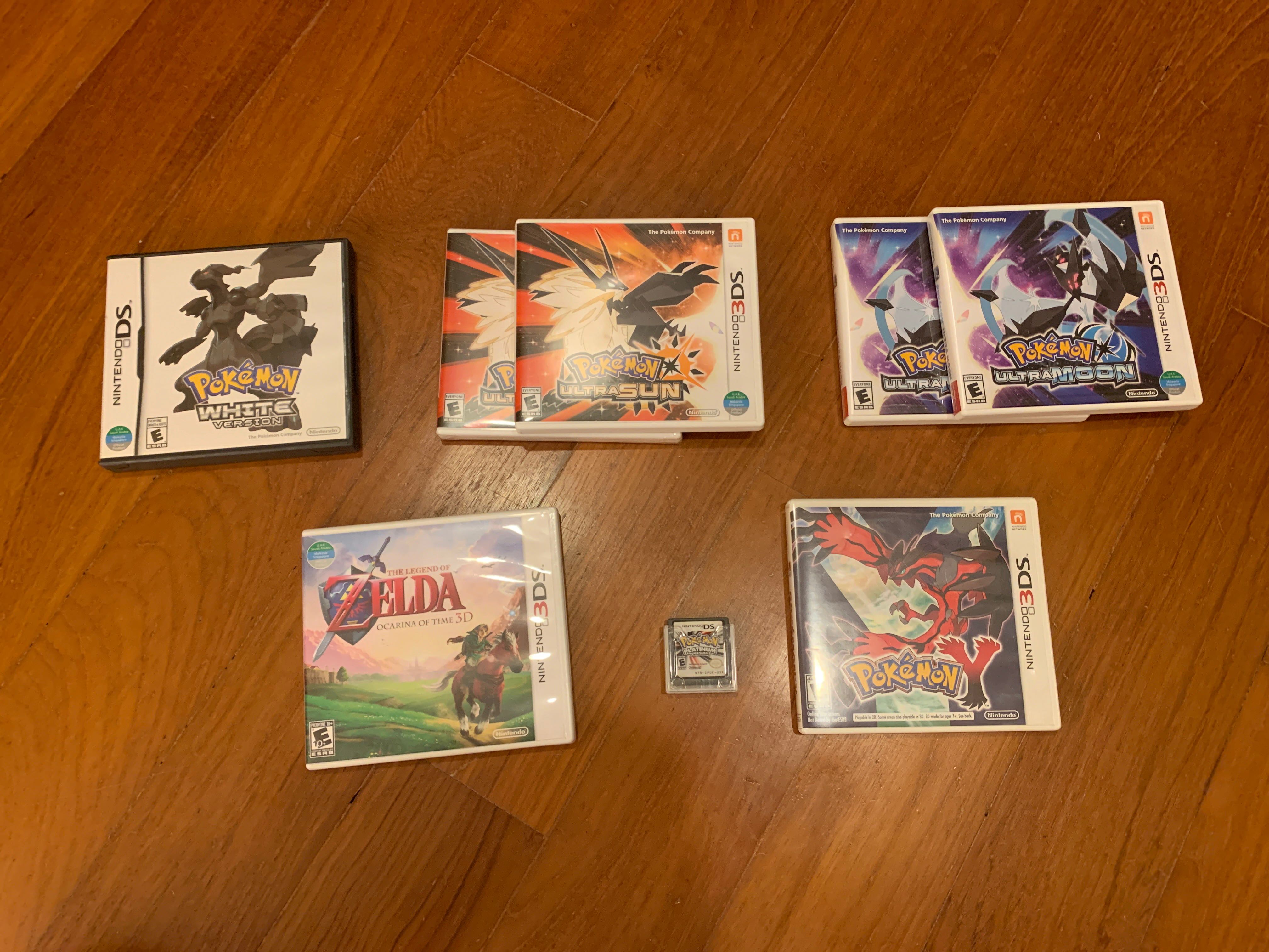 Nintendo DS games, pokemon white, pokemon platinum, pokemon ultra sun ...