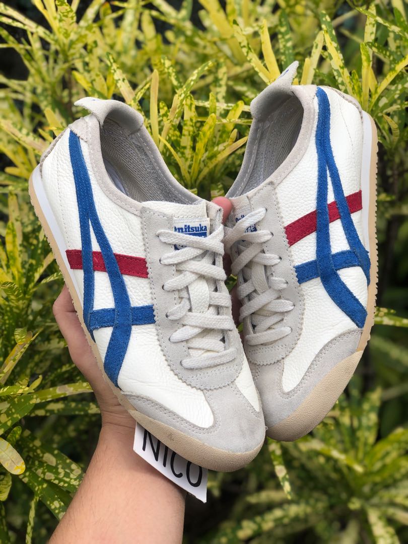Onitsuka tiger white blue red hot sale