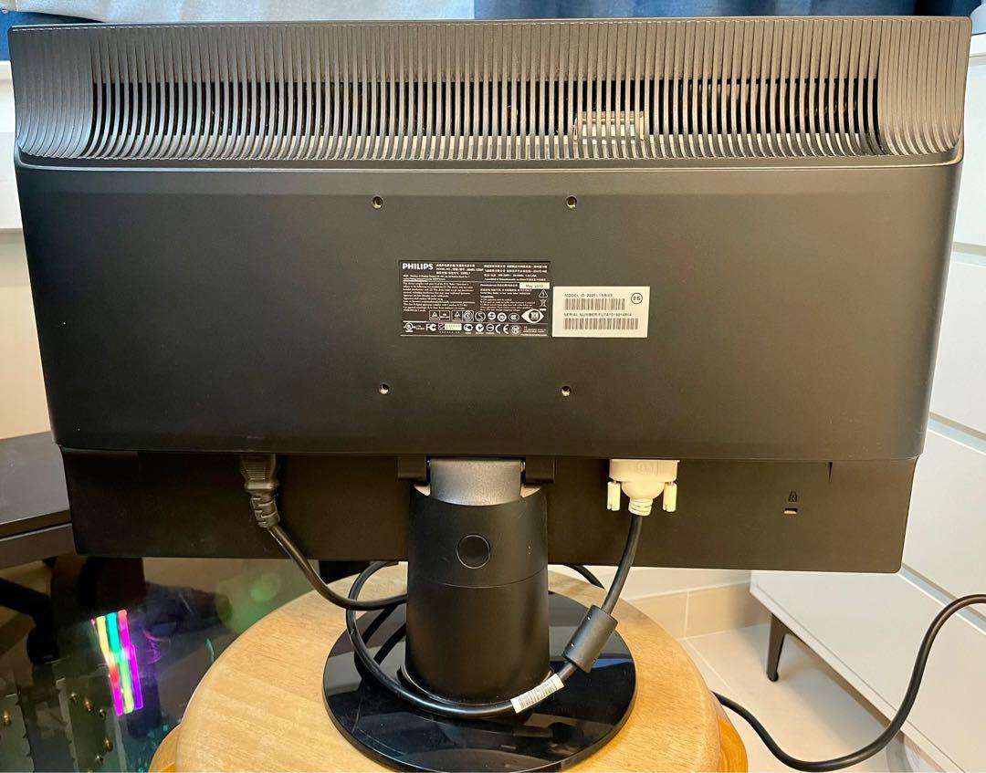 Philips 222EL 22吋 LED Monitor/顯示器, 電腦＆科技, 電腦周邊及配件, 電子屏幕 - Carousell