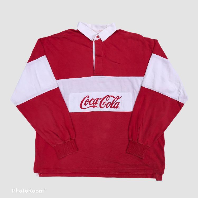 Coca cola long deals sleeve polo shirts