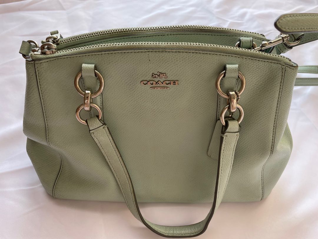 Preloved Coach Handbag in Mint Green