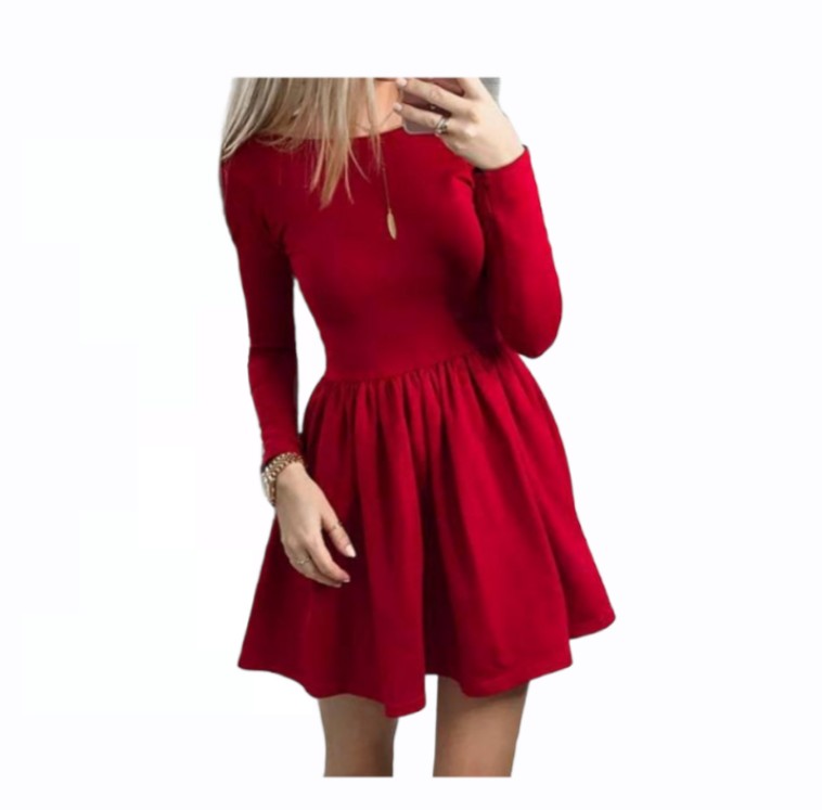 Casual red dress top