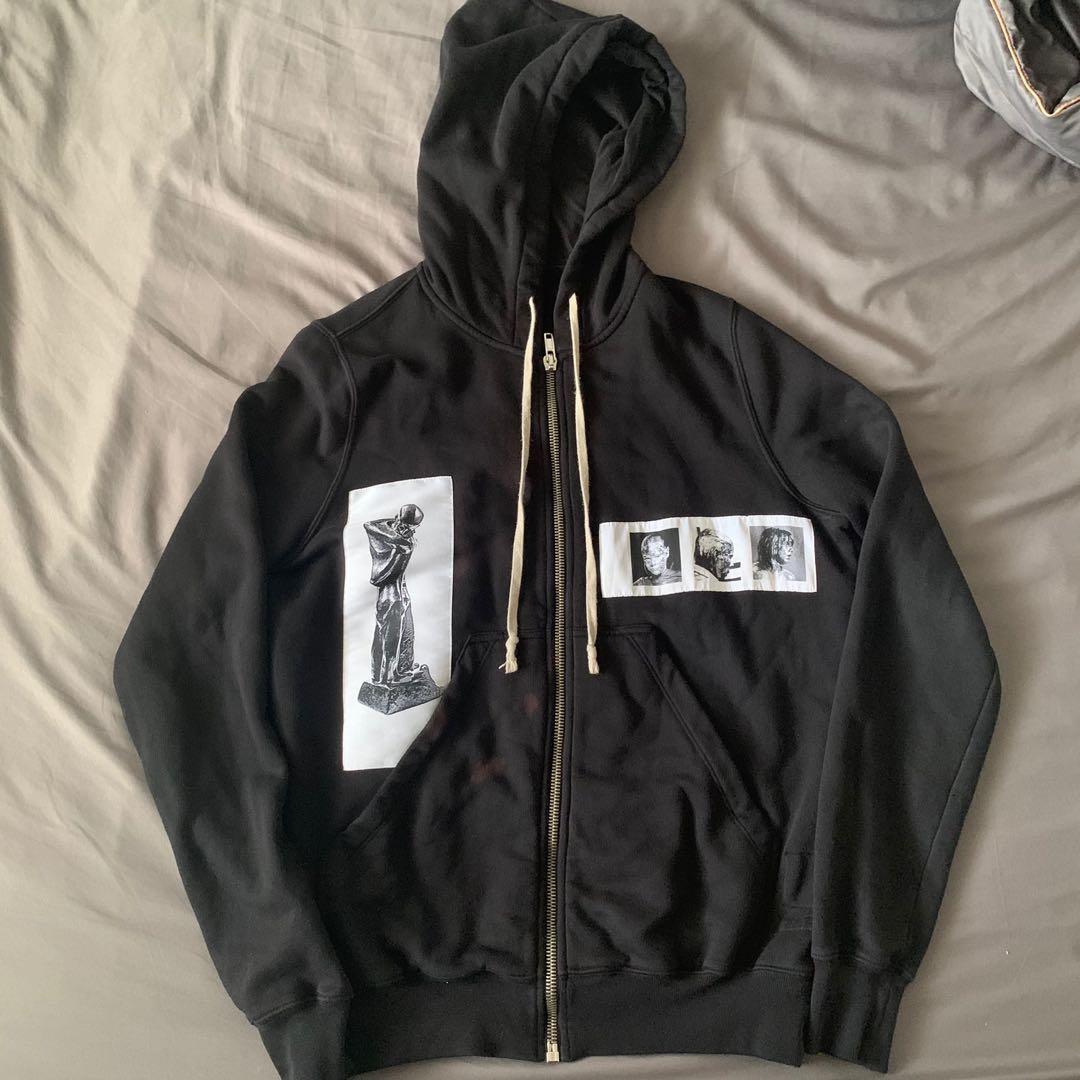 rick owens zip up jacket