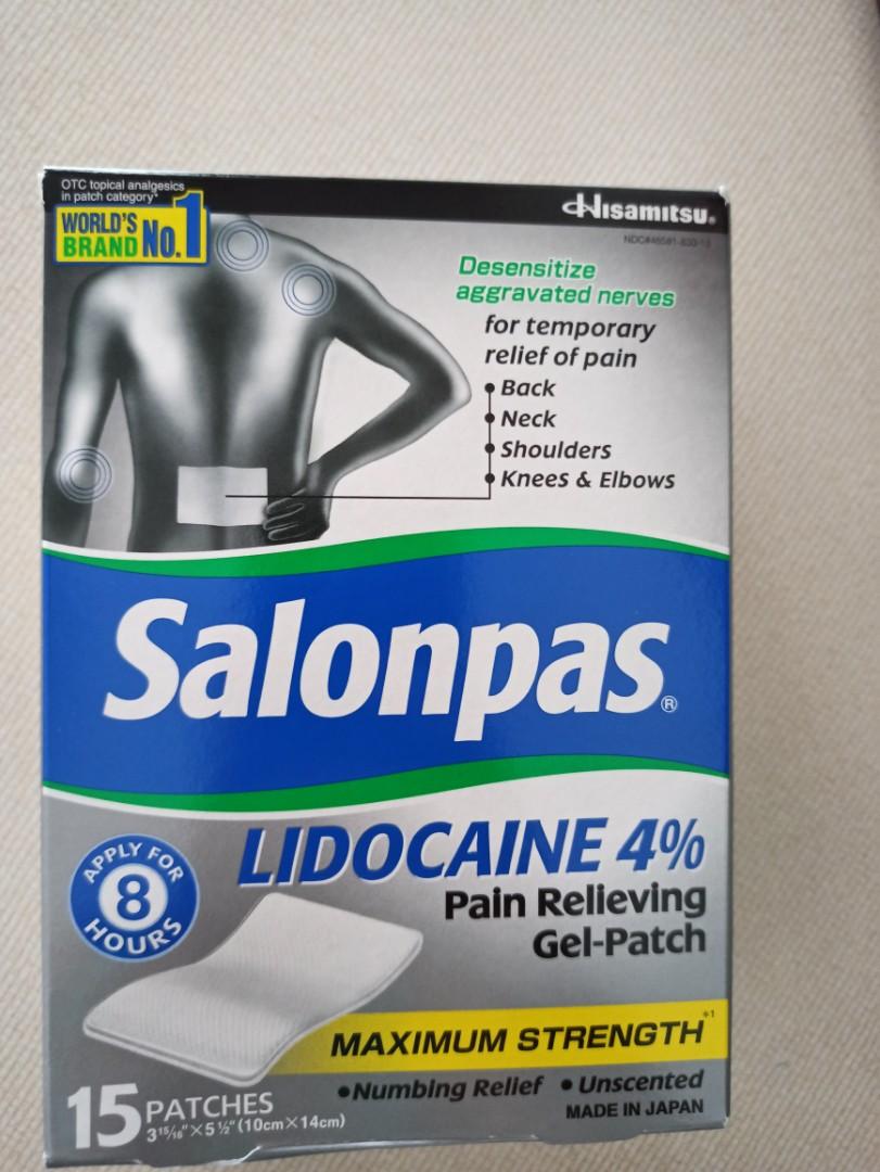 Salonpas Pain Relief Patch Lidocaine 4 Health Nutrition Massage Devices On Carousell