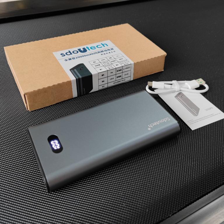 Sdoutech 20000 mAh Dash Charge/VOOC Power Bank 5V/4A 20W for Oneplus 8/7 Pro/6T/6/5T/5/3T/3 Also Support Huawei Supercharge 22.5W,Mate 30/20/10,P30/P10 PD 3.0 Fast Charge for iPhone 11 Pro Max