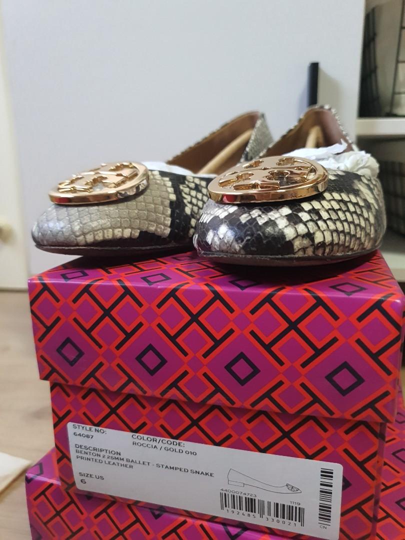 Tory burch snake print flats hotsell