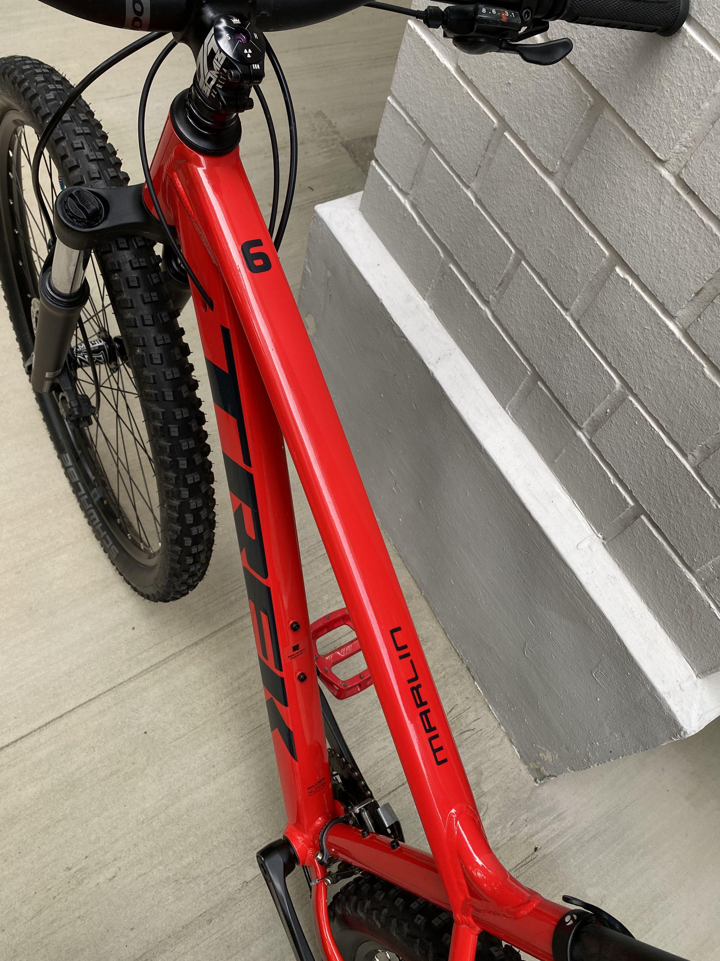 Trek radioactive red sale paint