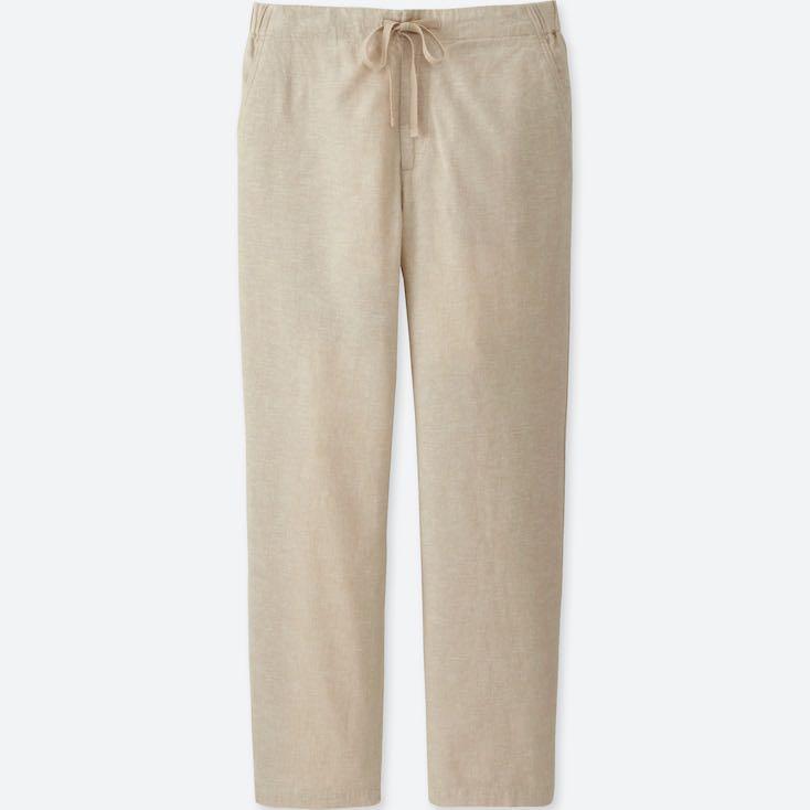 Uniqlo cotton linen relaxed pants on sale