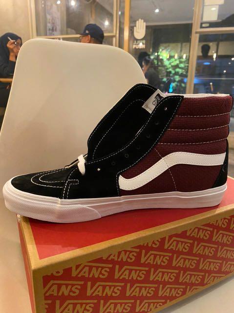 Vans sk8 hi discount black port royale