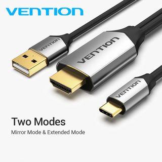 Vention USB C HDMI Cable 4K 60hz Type C to HDMI Thunderbolt 3 Converter for MacBook Huawei Mate 30 Pro USB Type-C HDMI Adapter
