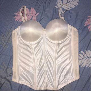 Y2K White corset top(boned) 34C