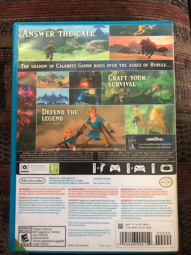 Zelda botw Wii U, Video Gaming, Video Games, Nintendo on Carousell