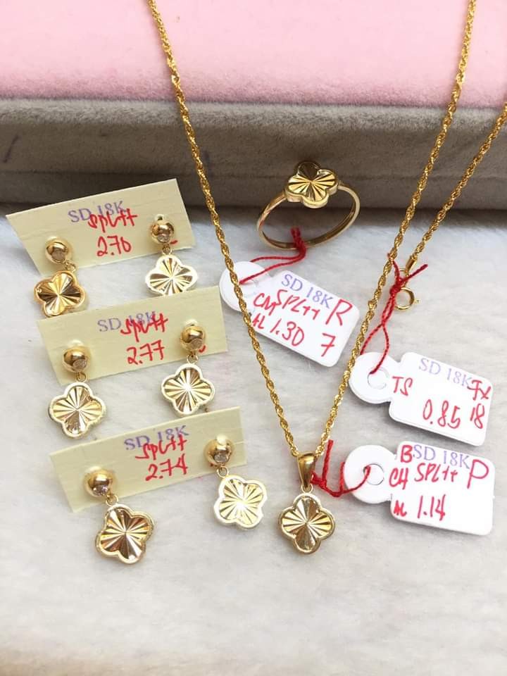 18k/750 サウジゴールドCLOVER SET-