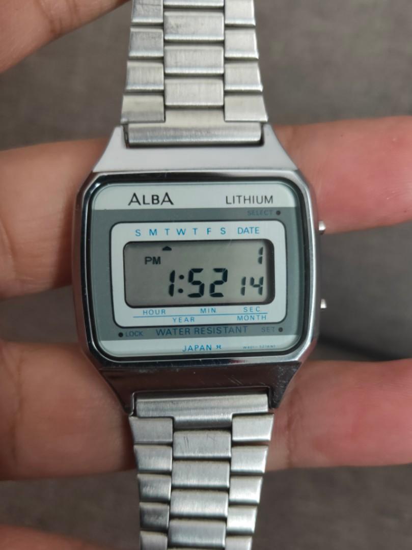 SEIKO アルバ リチウム レトロ デジタル時計 稼働品 1980年代製造