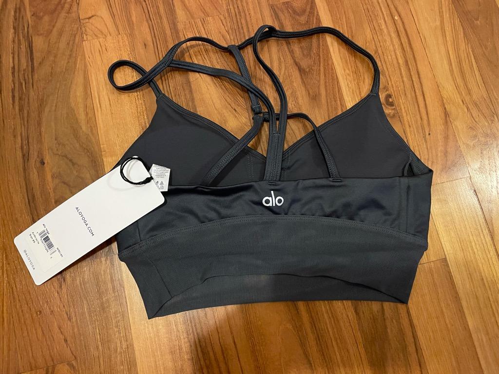 Alo Lavish Bra - Anthracite Size XS, Women's Fashion, Activewear on  Carousell