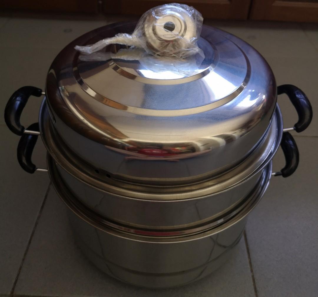 double decker food steamer