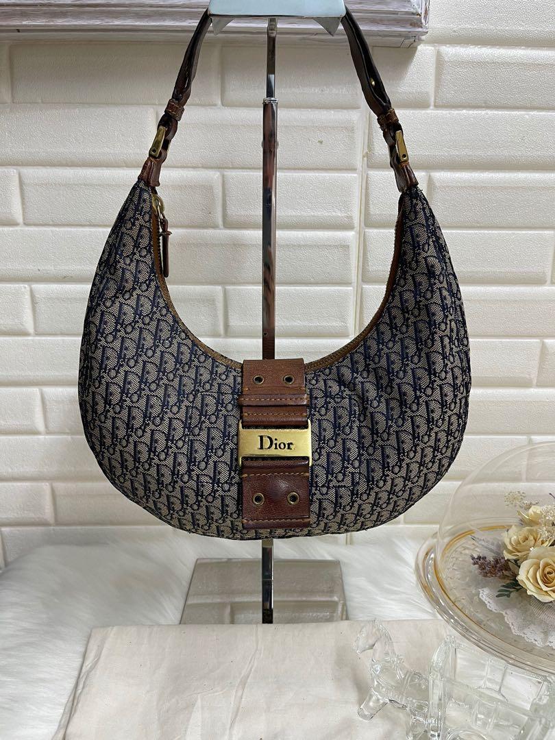 Authentic Dior Oblique Halfmoon Hobo Bag/Shoulder Bag, Luxury, Bags