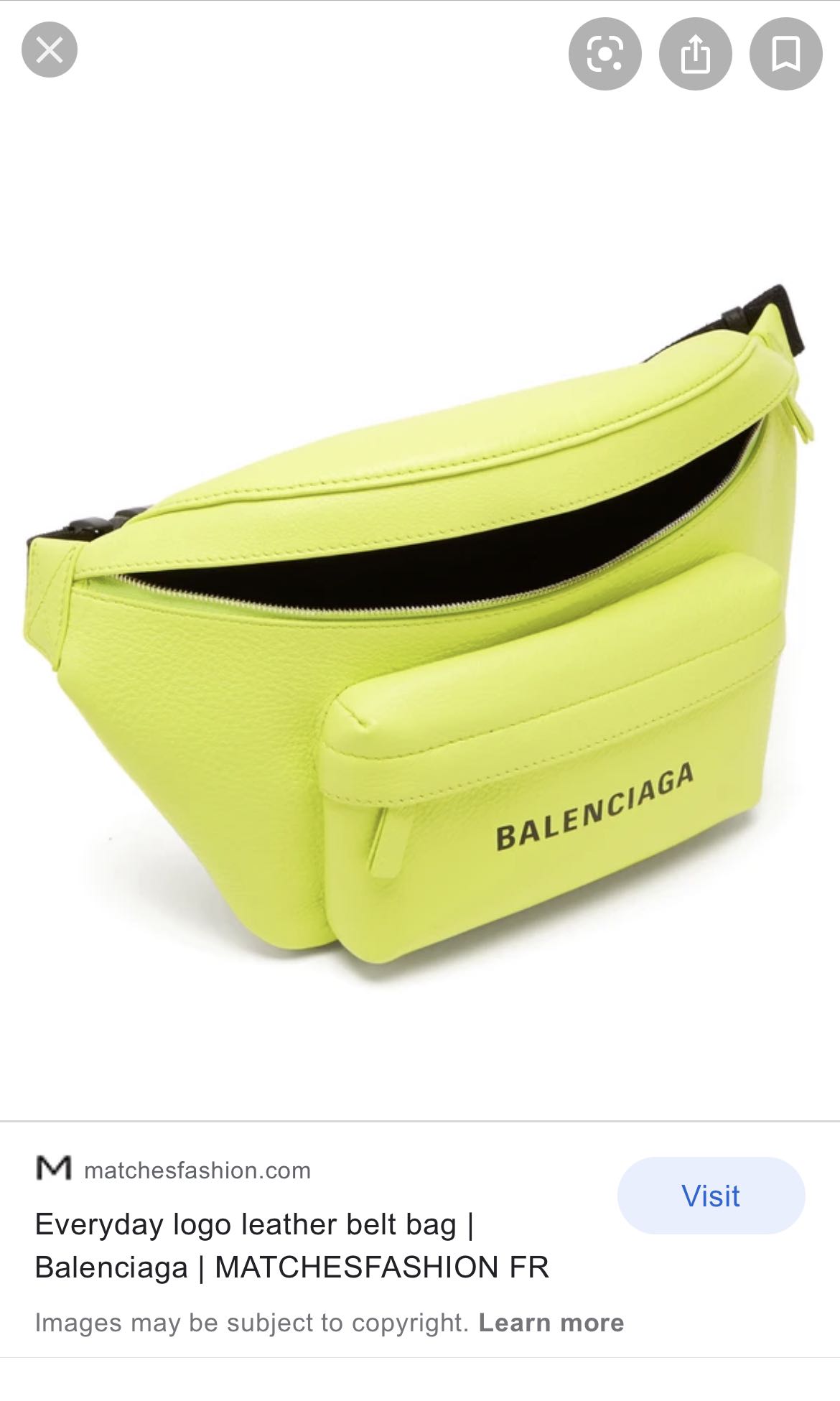 Balenciaga Blue Leather Everyday Logo Belt Bag  myGemma  QA  Item 125052