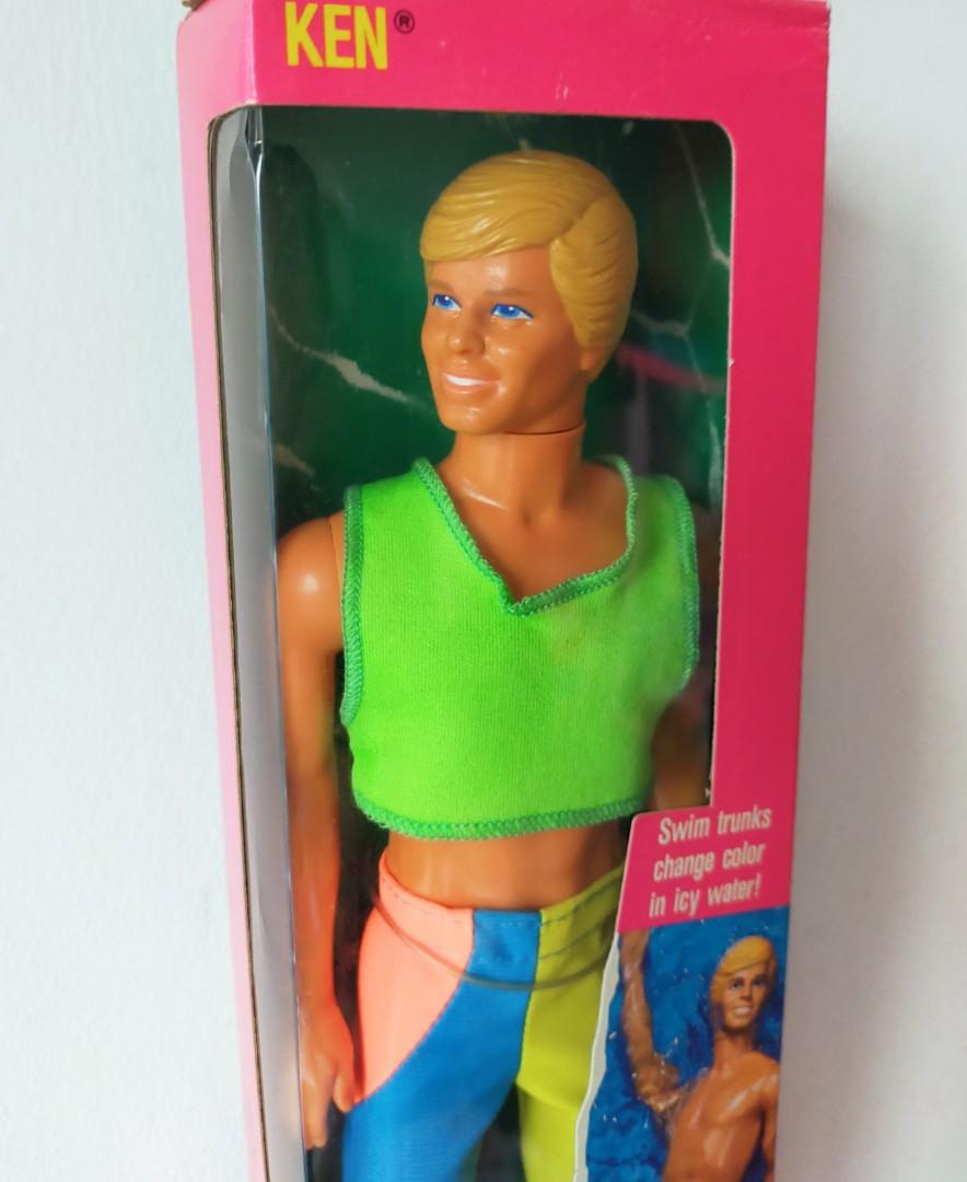 Wet 'n Wild Ken Doll #4104 Mattel 1989 NIB Swim Trunks and Muscle T-shirt