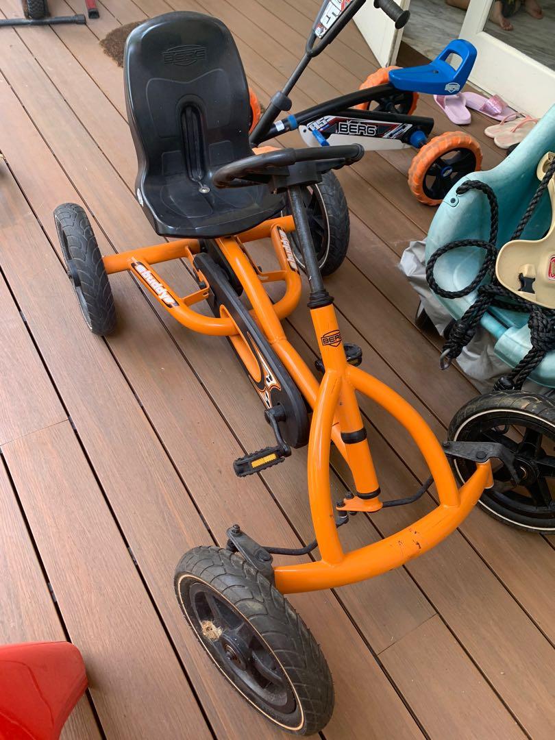 BERG Pedal Go Cart, Car Buddy B-Orange outdoor toys for 3-8 years
