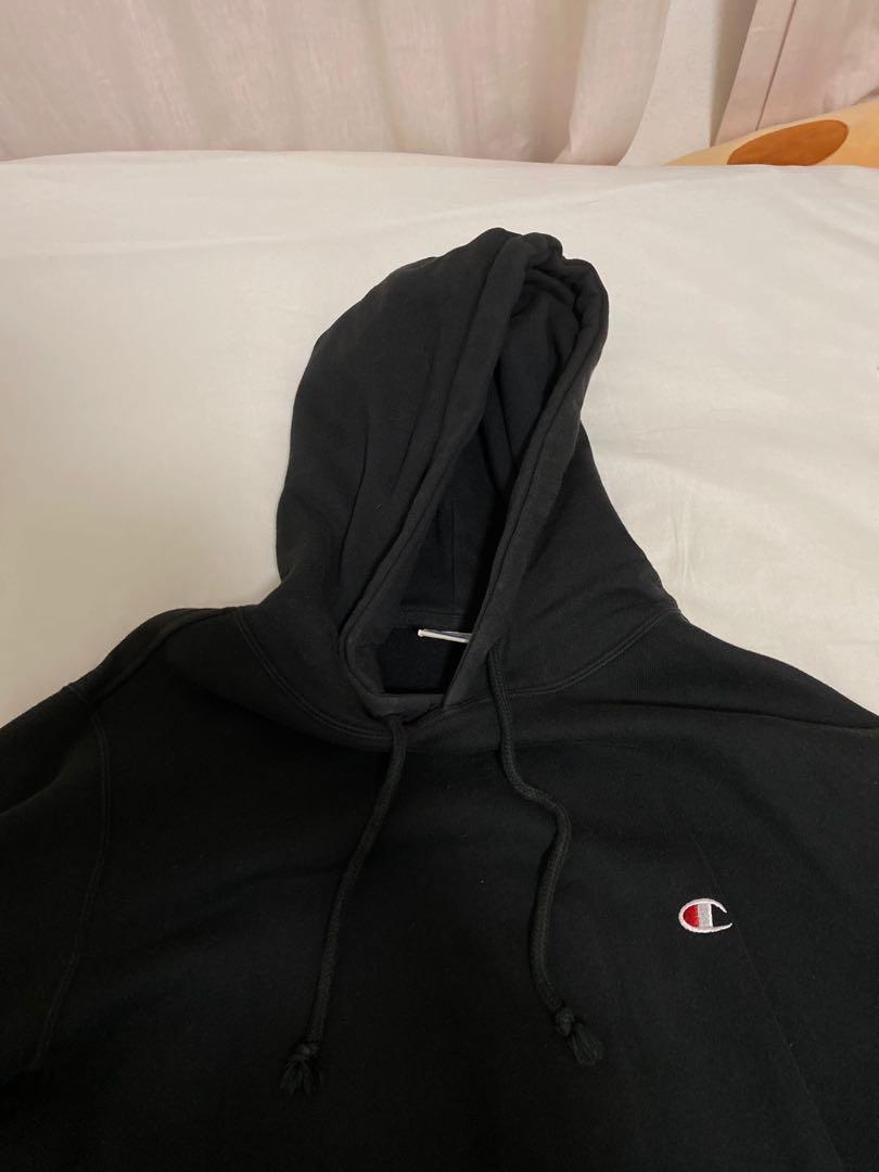 Black champion hoodie Clearance