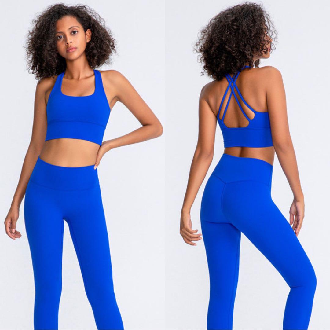 Neon Blue Sports Bra