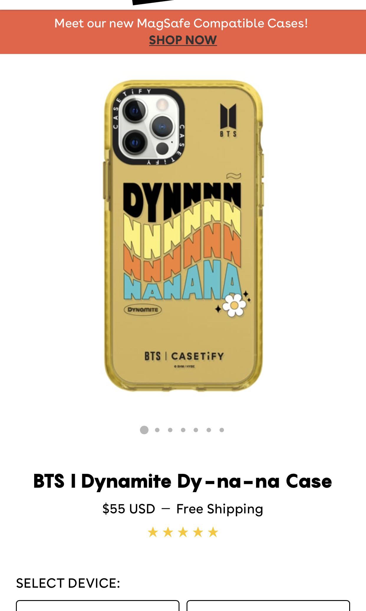 Bts X Casetify Dynamite Case Mobile Phones Gadgets Mobile Gadget Accessories Cases Sleeves On Carousell