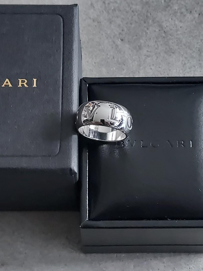 Bvlgari Monologo 18K White Gold Ring