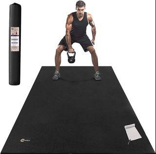 CAMBIVO Large Exercise Mat 6'x4'x7mm Thick Workout Mats for Home Gym Flooring Non Slip Durable Cardio Mat, Barefoot or Use with Shoes, Great for Plyo, Jump, MMA, Fitness, Sports Equipments