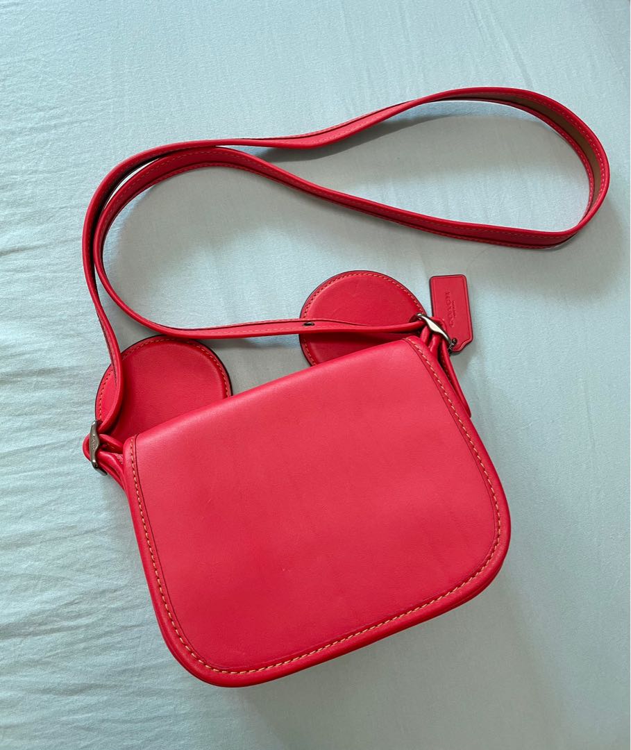 Coach Disney X Mickey Mouse Patricia Ears Saddle Crossbody Bag Women s Fashion Bags Wallets Purses Pouches on Carousell